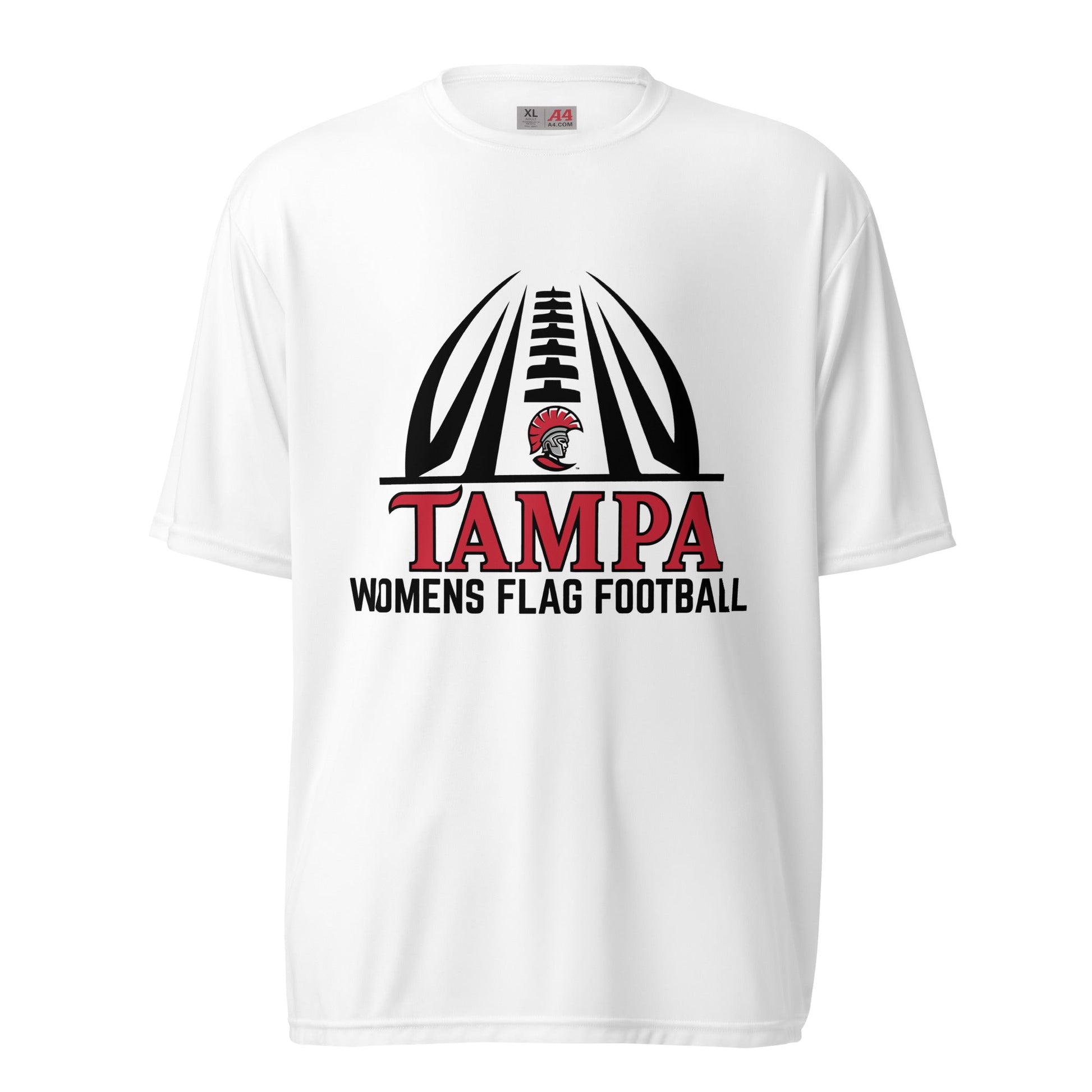 Active | Moisture Wicking Shirt | University of Tampa Women's Flag Football | Football Logo