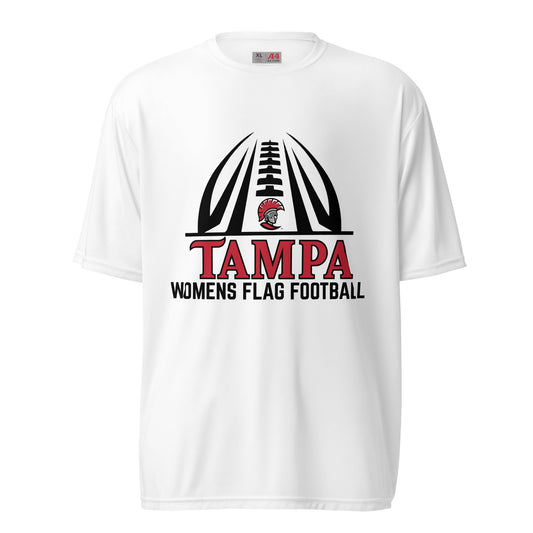 Active | Moisture Wicking Shirt | University of Tampa Women's Flag Football | Football Logo