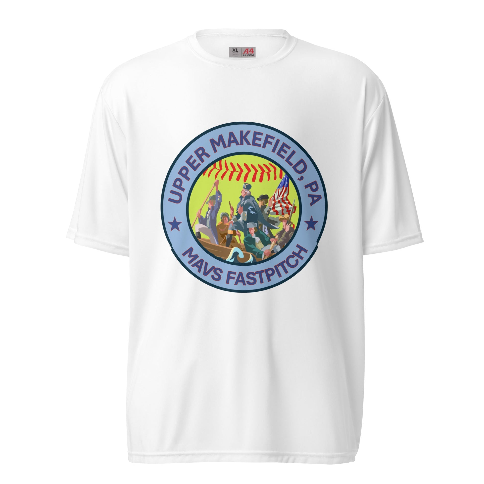 Active | Moisture Wicking Shirt | Upper Makefield Mavs Fastpitch | Crossing Badge Logo