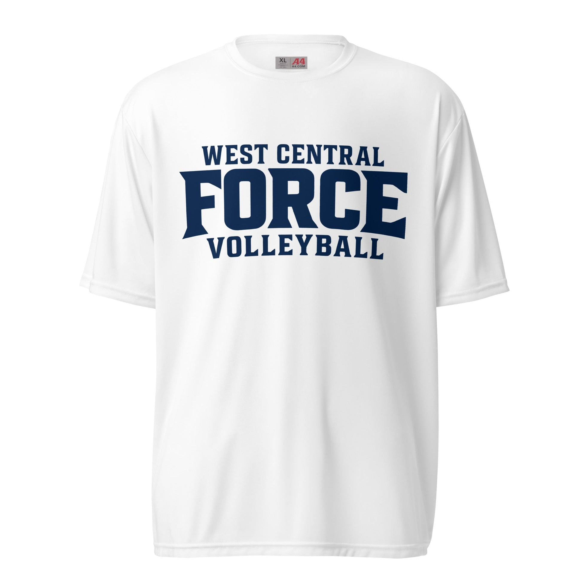Active | Moisture Wicking Shirt | West Central Force Volleyball | Blue Logo