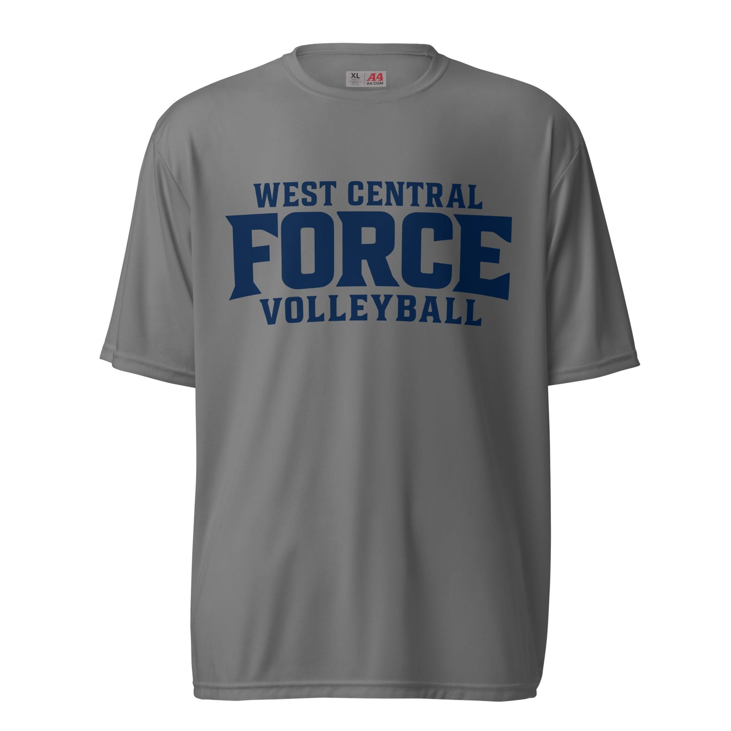 Active | Moisture Wicking Shirt | West Central Force Volleyball | Blue Logo