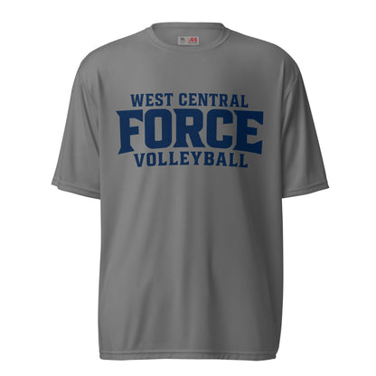 Active | Moisture Wicking Shirt | West Central Force Volleyball | Blue Logo