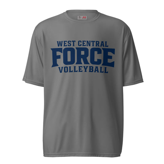 Active | Moisture Wicking Shirt | West Central Force Volleyball | Blue Logo