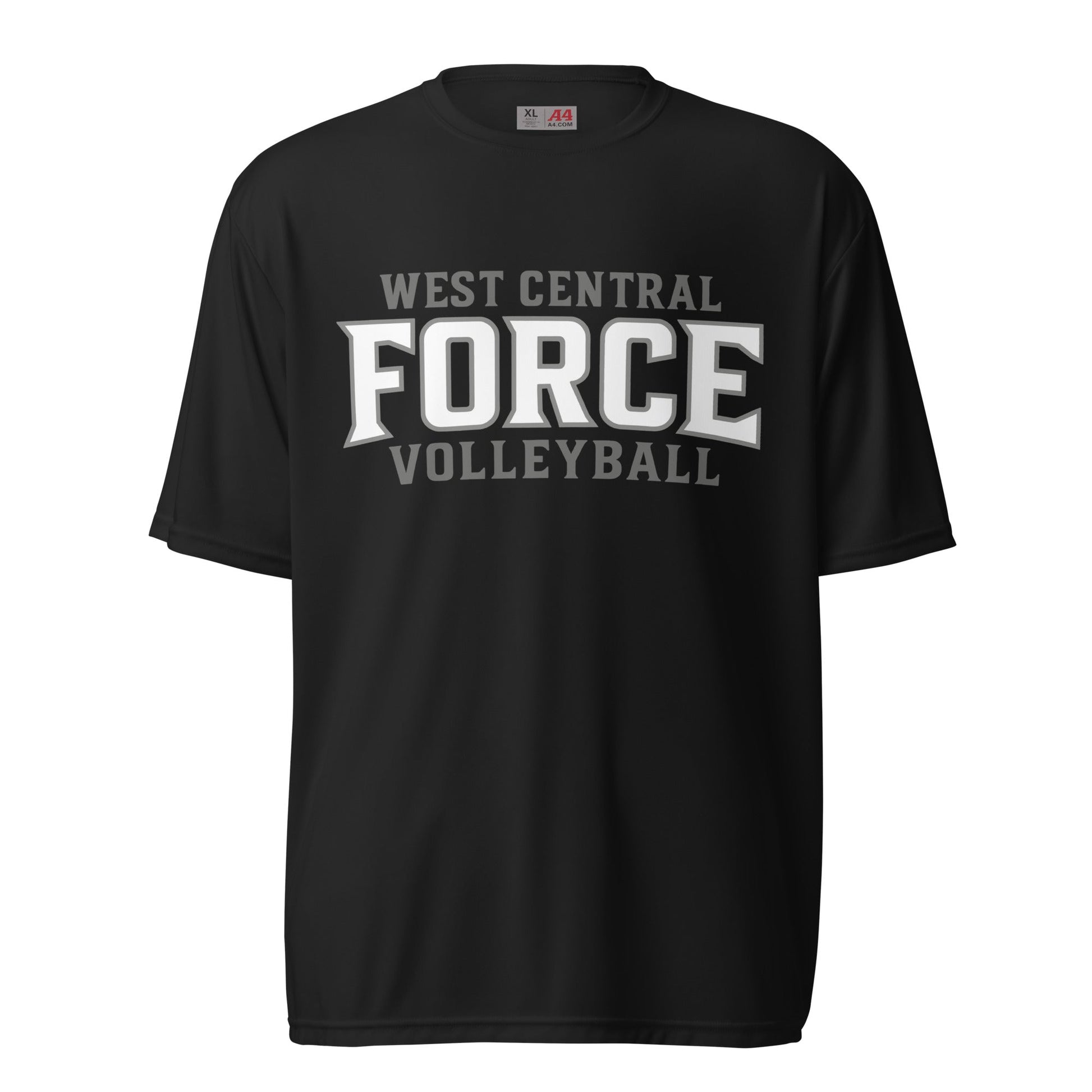 Active | Moisture Wicking Shirt | West Central Force Volleyball | Grey Logo