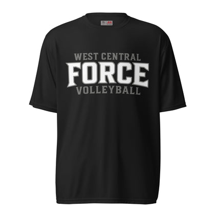 Active | Moisture Wicking Shirt | West Central Force Volleyball | Grey Logo