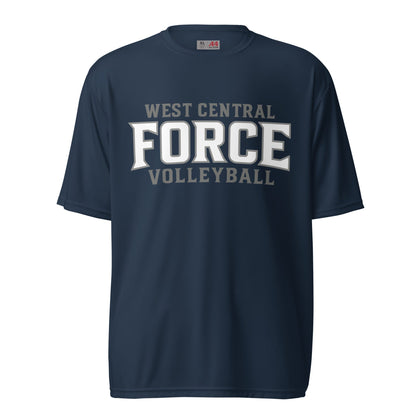 Active | Moisture Wicking Shirt | West Central Force Volleyball | Grey Logo