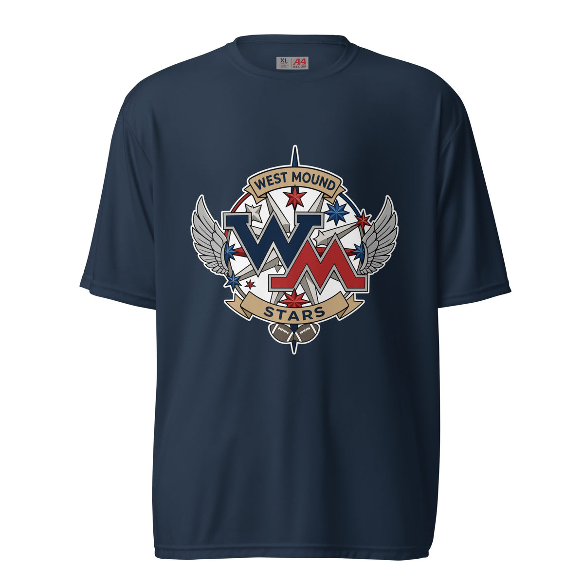 Active | Moisture Wicking Shirt | West Mound Stars | Crest Logo