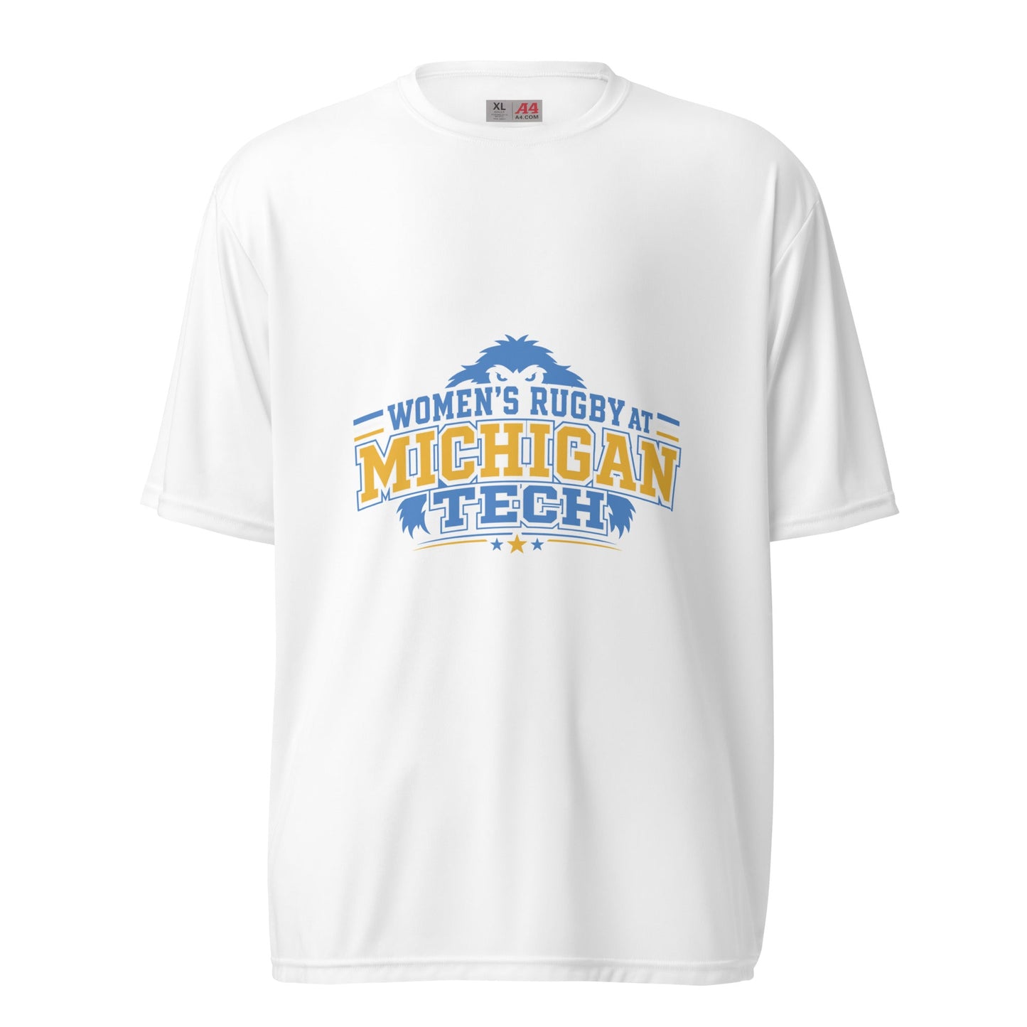 Active | Moisture Wicking Shirt | Women’s Rugby at Michigan Tech | Varsity Crest Logo