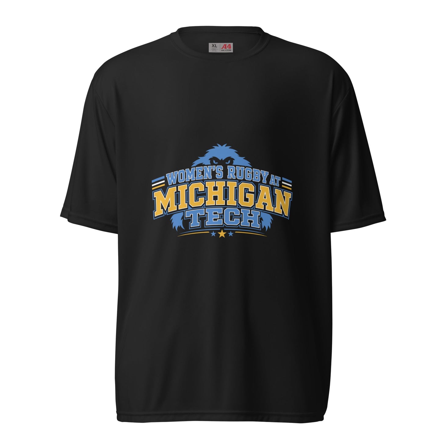 Active | Moisture Wicking Shirt | Women’s Rugby at Michigan Tech | Varsity Crest Logo
