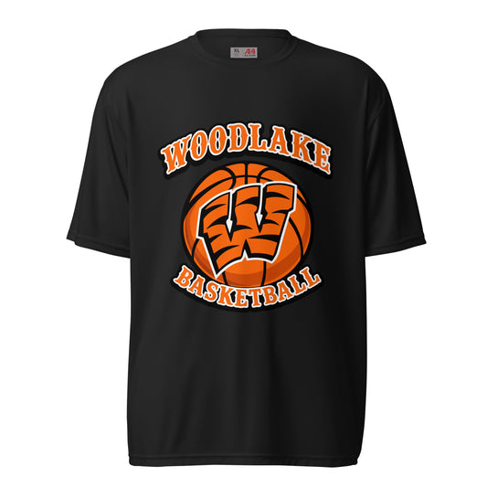Active | Moisture Wicking Shirt | Woodlake Boys Basketball | Athletics Logo