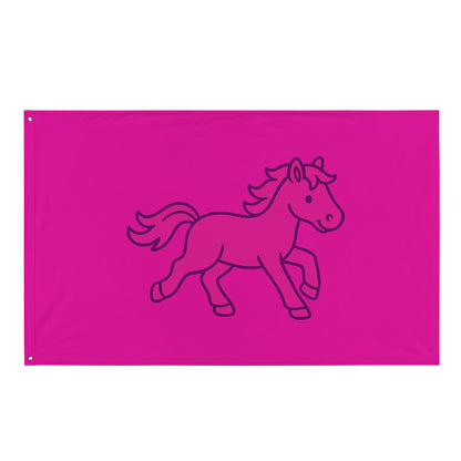Flag | Pink Pony Athletic Club | Mascot Logo