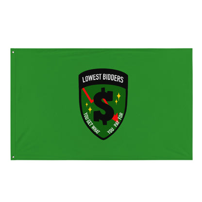 Flag | The Lowest Bidders | Emblem Logo