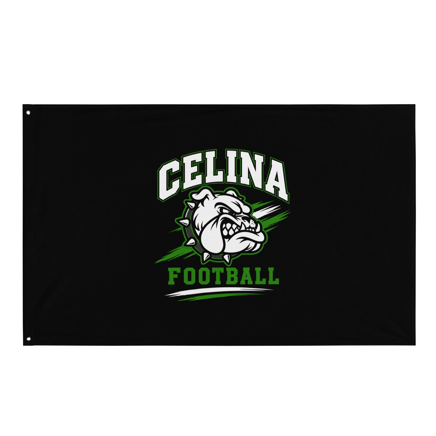 Flag | Celina Black Football | Emblem Logo