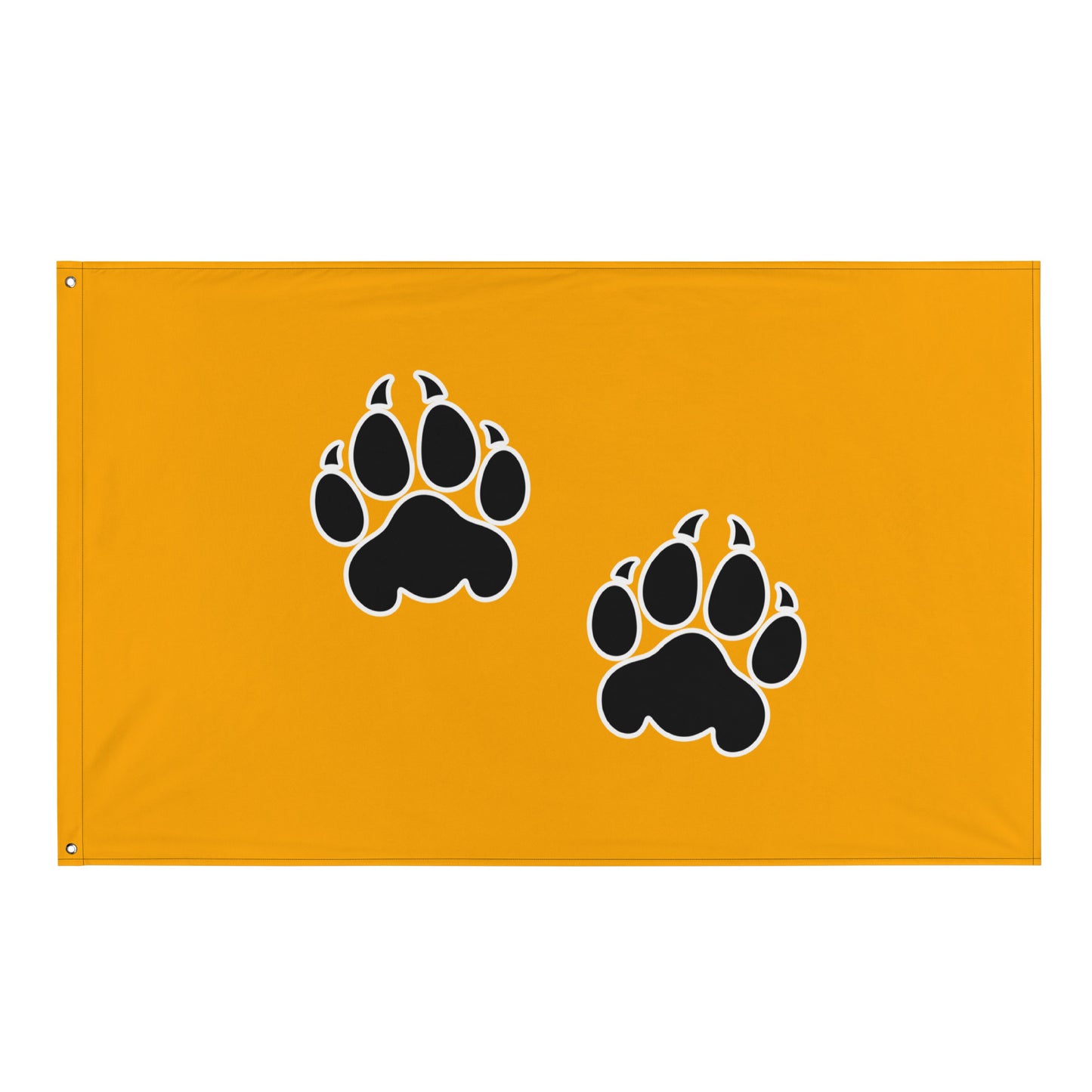 Flag | Orange Wave Marching Band | Paw Mark Logo