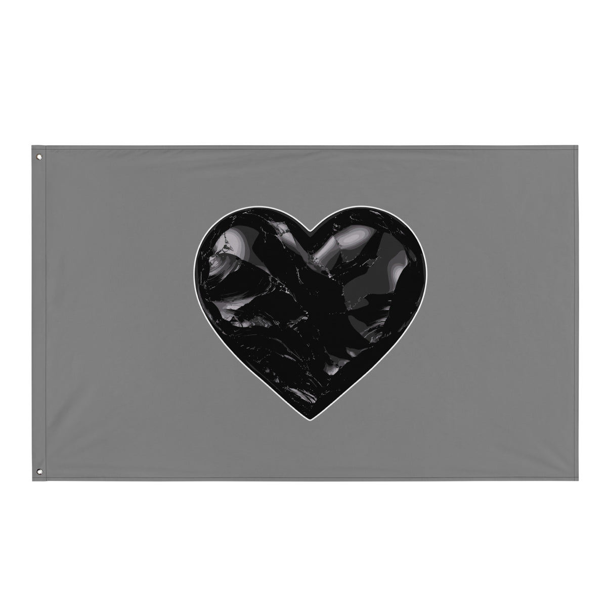Flag | Obsidian Heartbeat | Heart Crest Logo