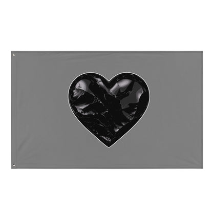 Flag | Obsidian Heartbeat | Heart Crest Logo