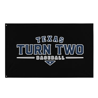 Flag | Texas Turn Two Baseball | Modern Script Logo