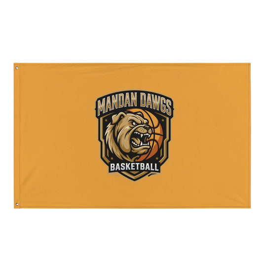 Flag | Mandan Dawgs Basketball | Shield Logo