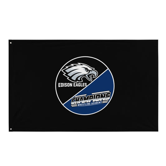 Flag | Edison Eagles/CWA Wrestling | Badge Logo