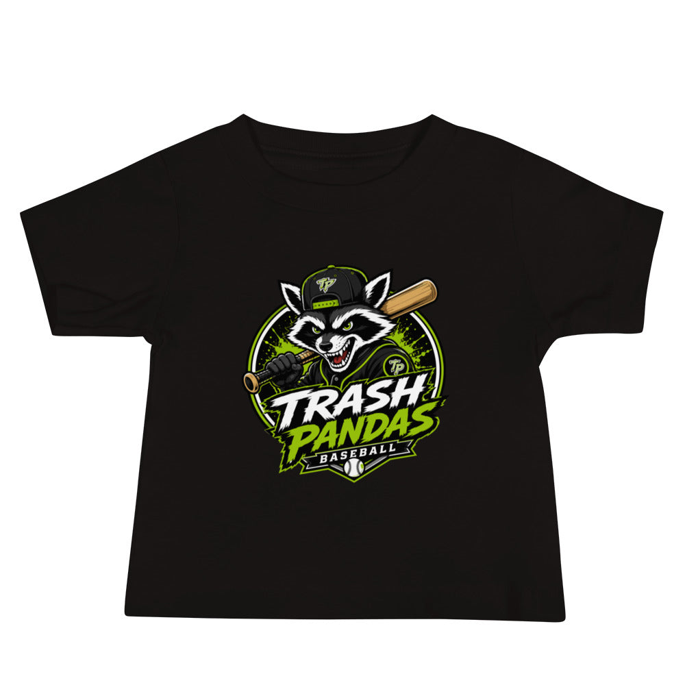 Performance | Baby T-Shirt | Trash Pandas Baseball Organization | Mascot Logo