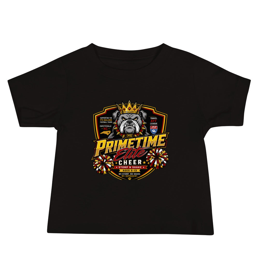 Performance | Baby T-Shirt | PTE Bulldog Cheer | Shield Logo