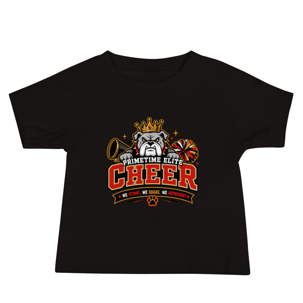 Performance | Baby T-Shirt | PTE Bulldog Cheer | Crest Logo
