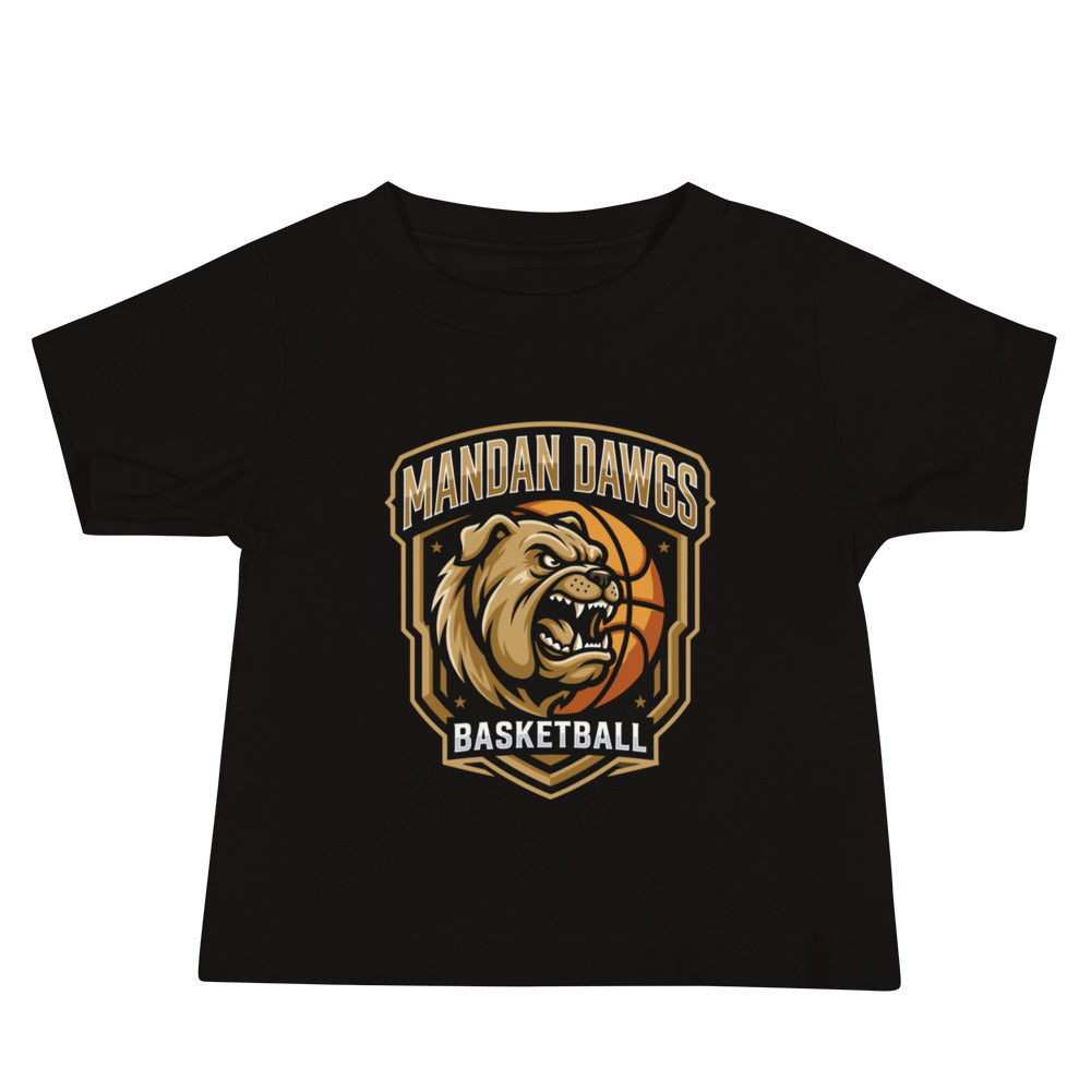 Performance | Baby T-Shirt | Mandan Dawgs Basketball | Shield Logo