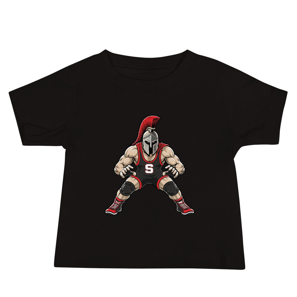 Performance | Baby T-Shirt | Spartan Wrestling Club | Mascot Logo