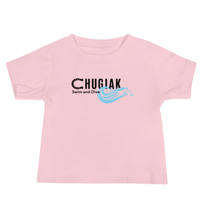 Performance | Baby T-Shirt | Chugiak Mustang Swim & Dive | Crest Logo