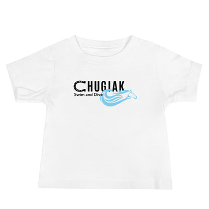 Performance | Baby T-Shirt | Chugiak Mustang Swim & Dive | Crest Logo
