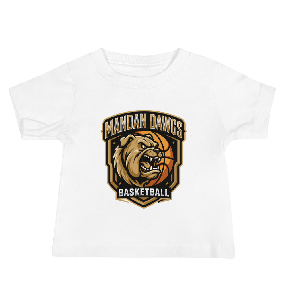 Performance | Baby T-Shirt | Mandan Dawgs Basketball | Shield Logo