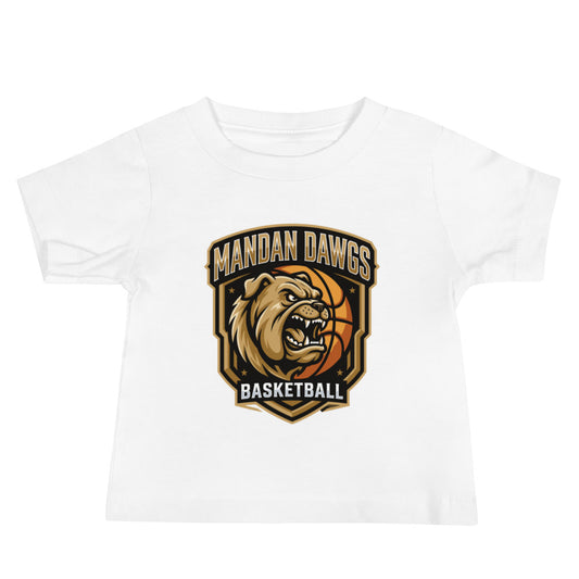 Performance | Baby T-Shirt | Mandan Dawgs Basketball | Shield Logo