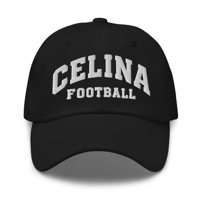 Dad Hat | Celina Black Football | Emblem Logo