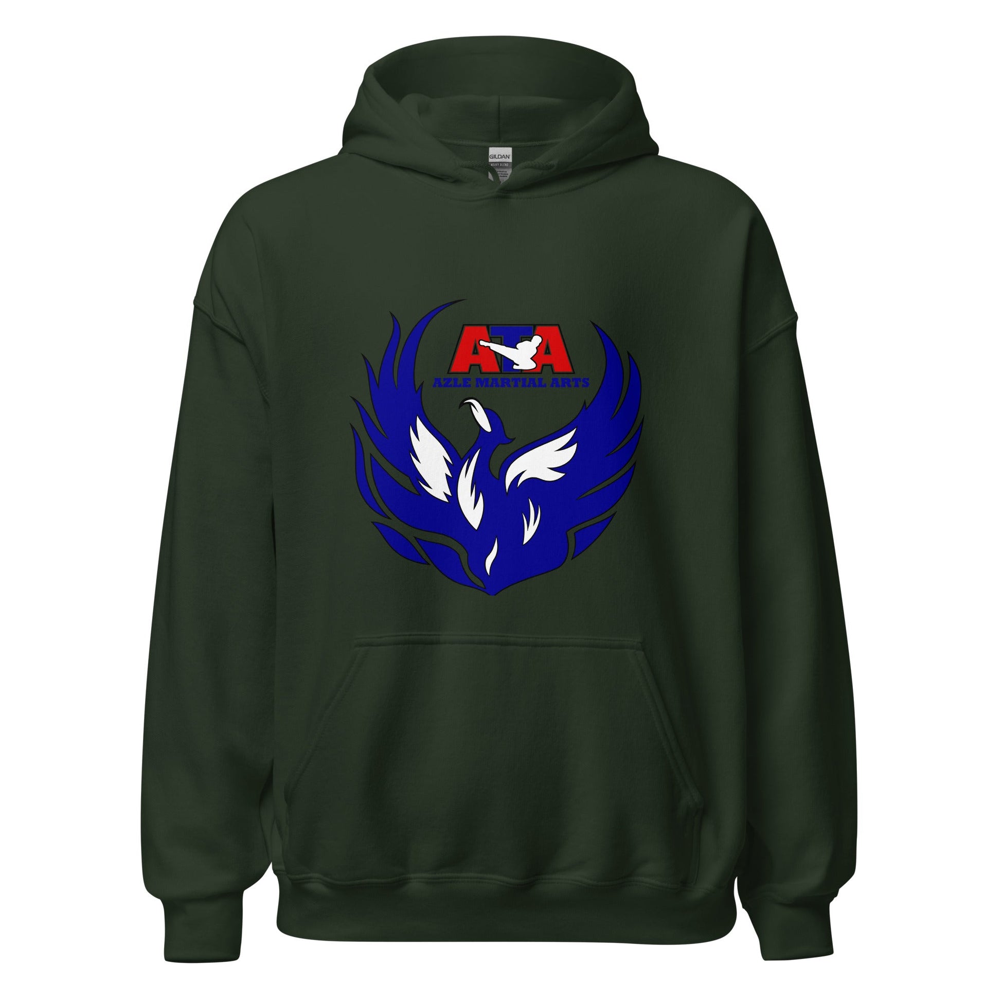 Classic | Hoodie | Azle Martial Arts | Blue Fire Crest Logo