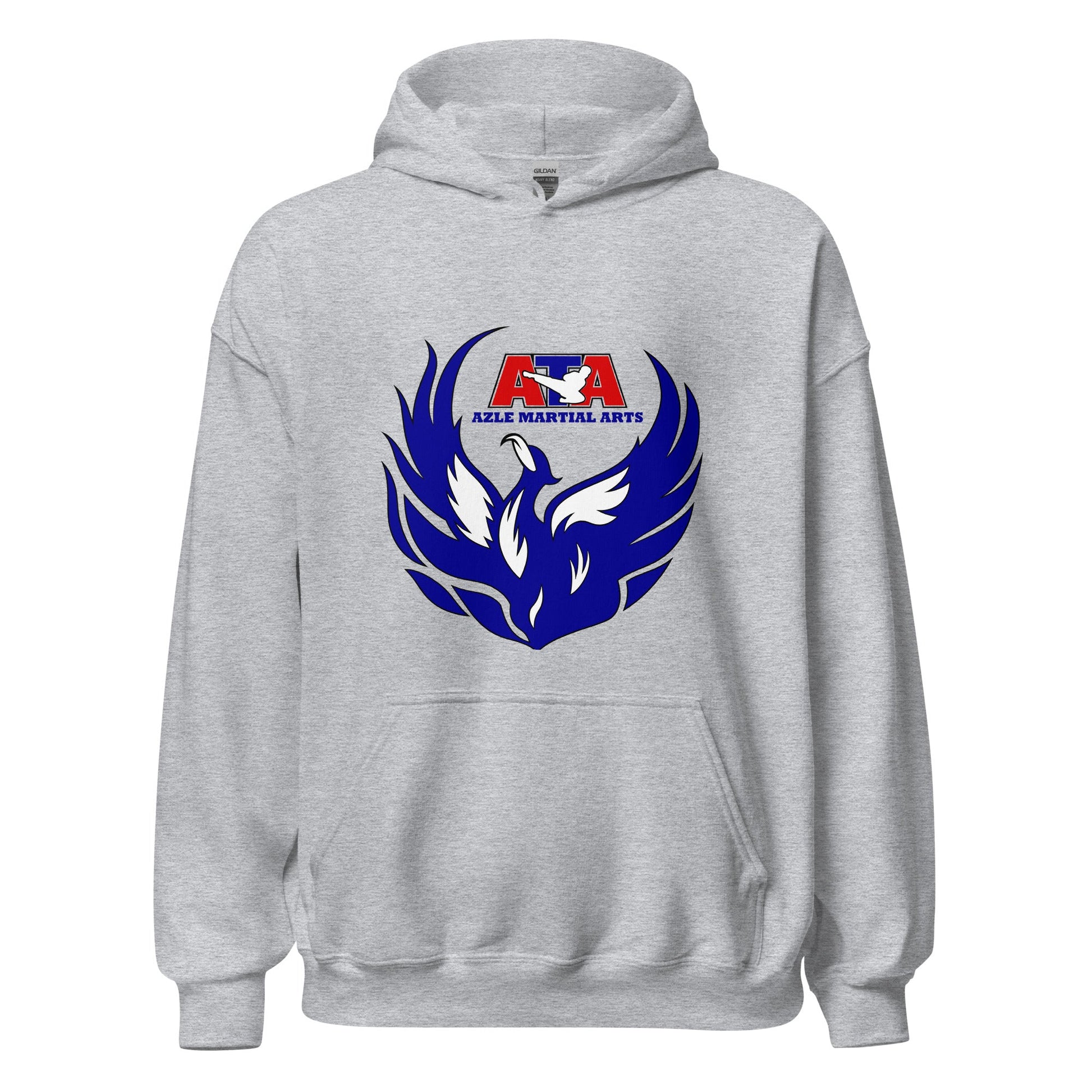 Classic | Hoodie | Azle Martial Arts | Blue Fire Crest Logo