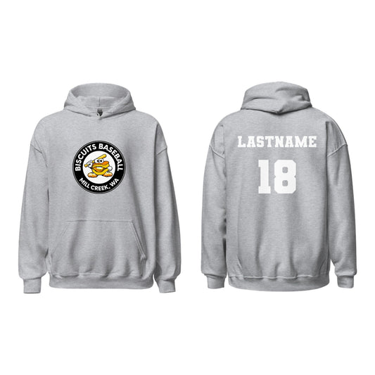 Classic | Hoodie | Biscuits Baseball MCLL | Mascot Logo | Customizable