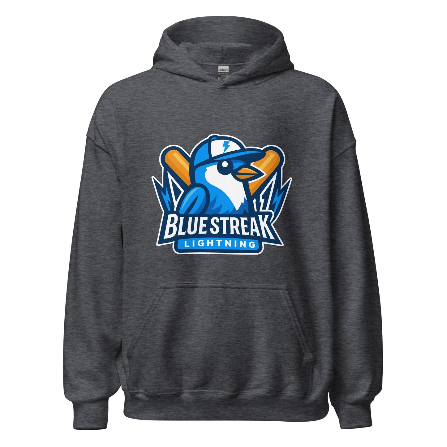 Classic | Hoodie | Blue Streak Lightning | Mascot Logo