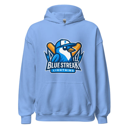 Classic | Hoodie | Blue Streak Lightning | Mascot Logo