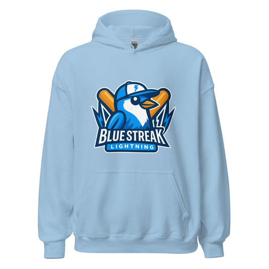 Classic | Hoodie | Blue Streak Lightning | Mascot Logo
