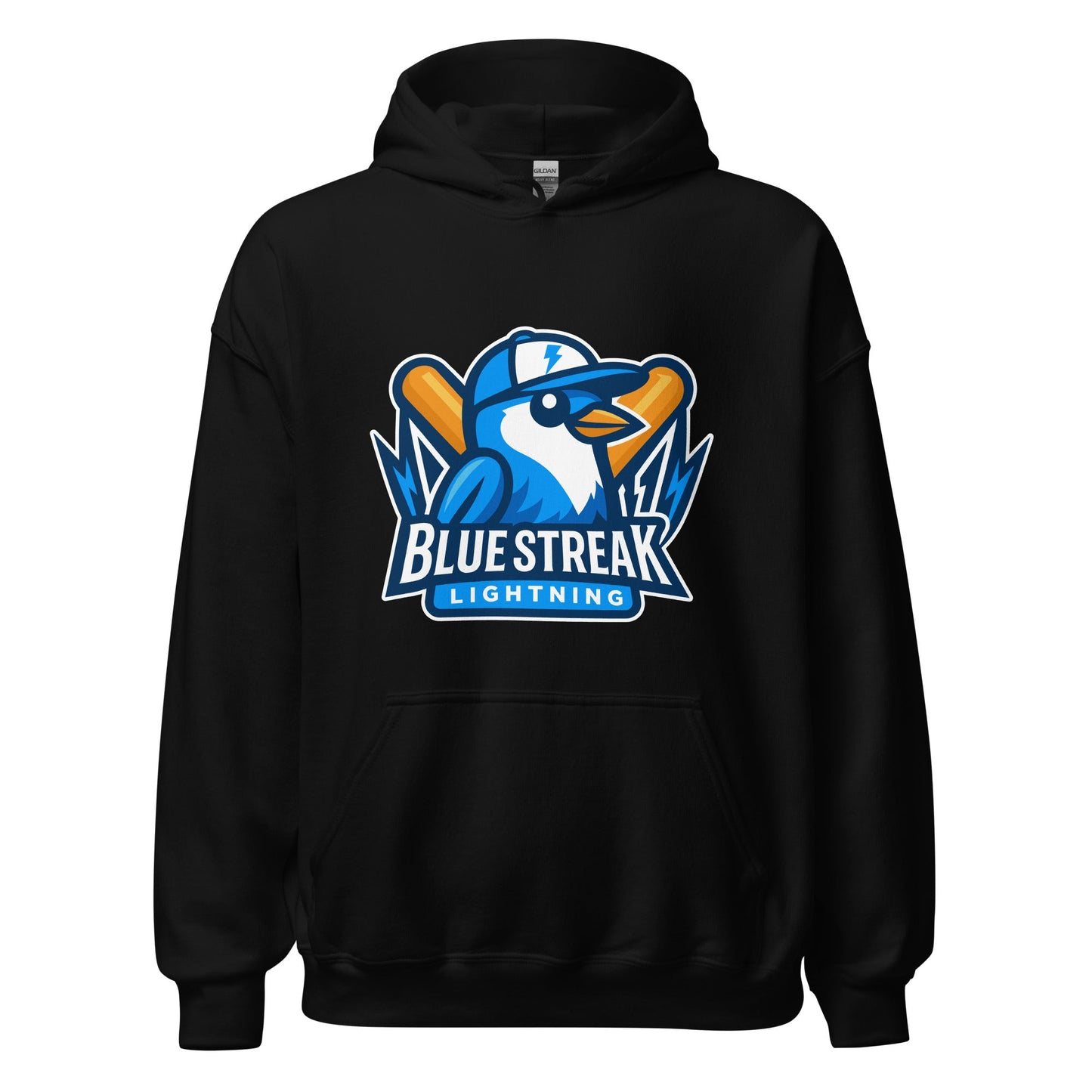 Classic | Hoodie | Blue Streak Lightning | Mascot Logo