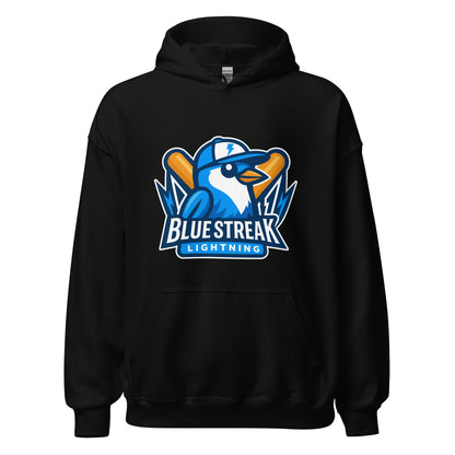 Classic | Hoodie | Blue Streak Lightning | Mascot Logo