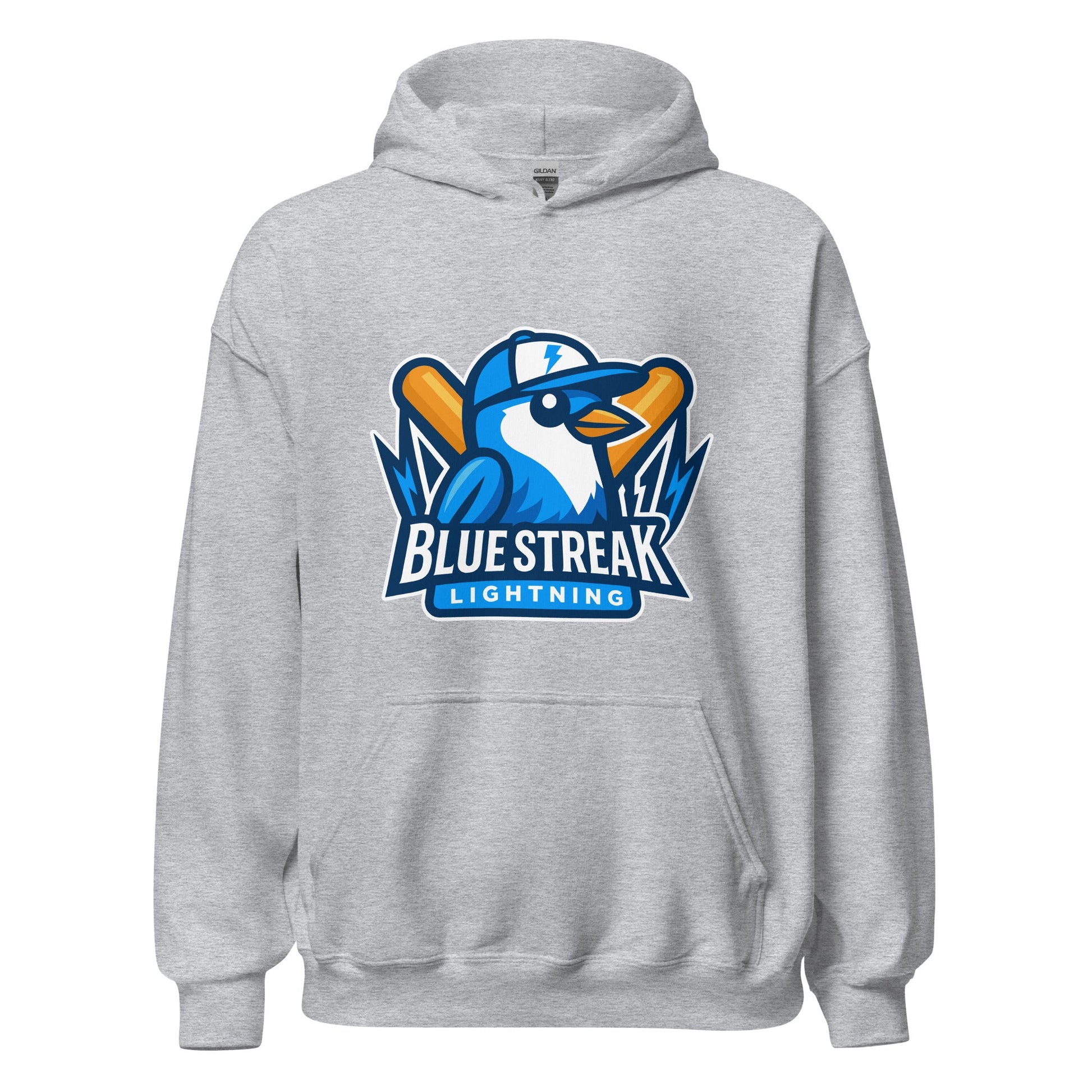 Classic | Hoodie | Blue Streak Lightning | Mascot Logo