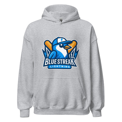 Classic | Hoodie | Blue Streak Lightning | Mascot Logo