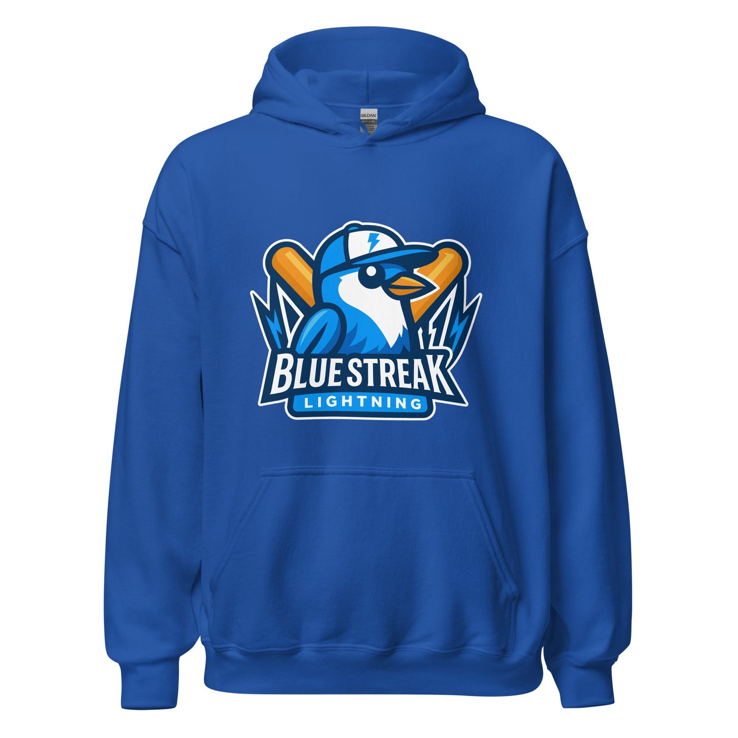Classic | Hoodie | Blue Streak Lightning | Mascot Logo