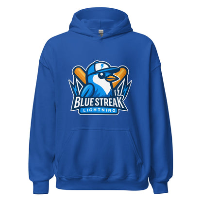 Classic | Hoodie | Blue Streak Lightning | Mascot Logo