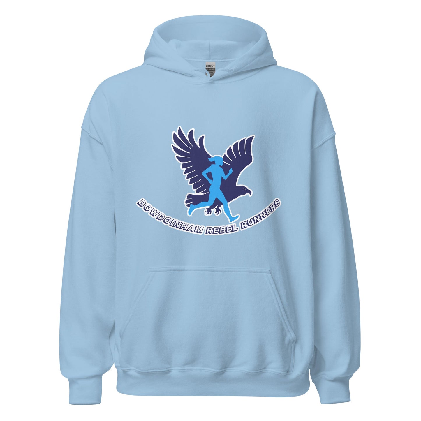 Classic | Hoodie | Bowdoinham Rebel Runners | Aerial Runner Emblem Logo