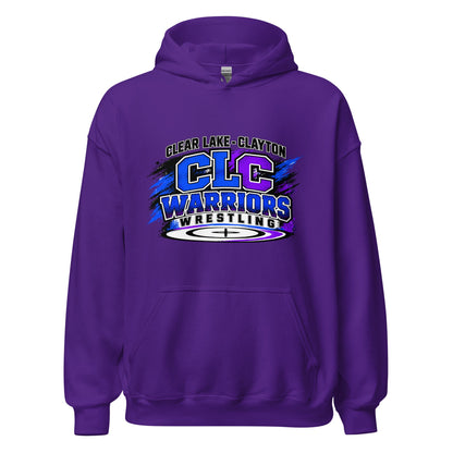 Classic | Hoodie | Clear Lake - Clayton Wrestling | Vanguard Logo