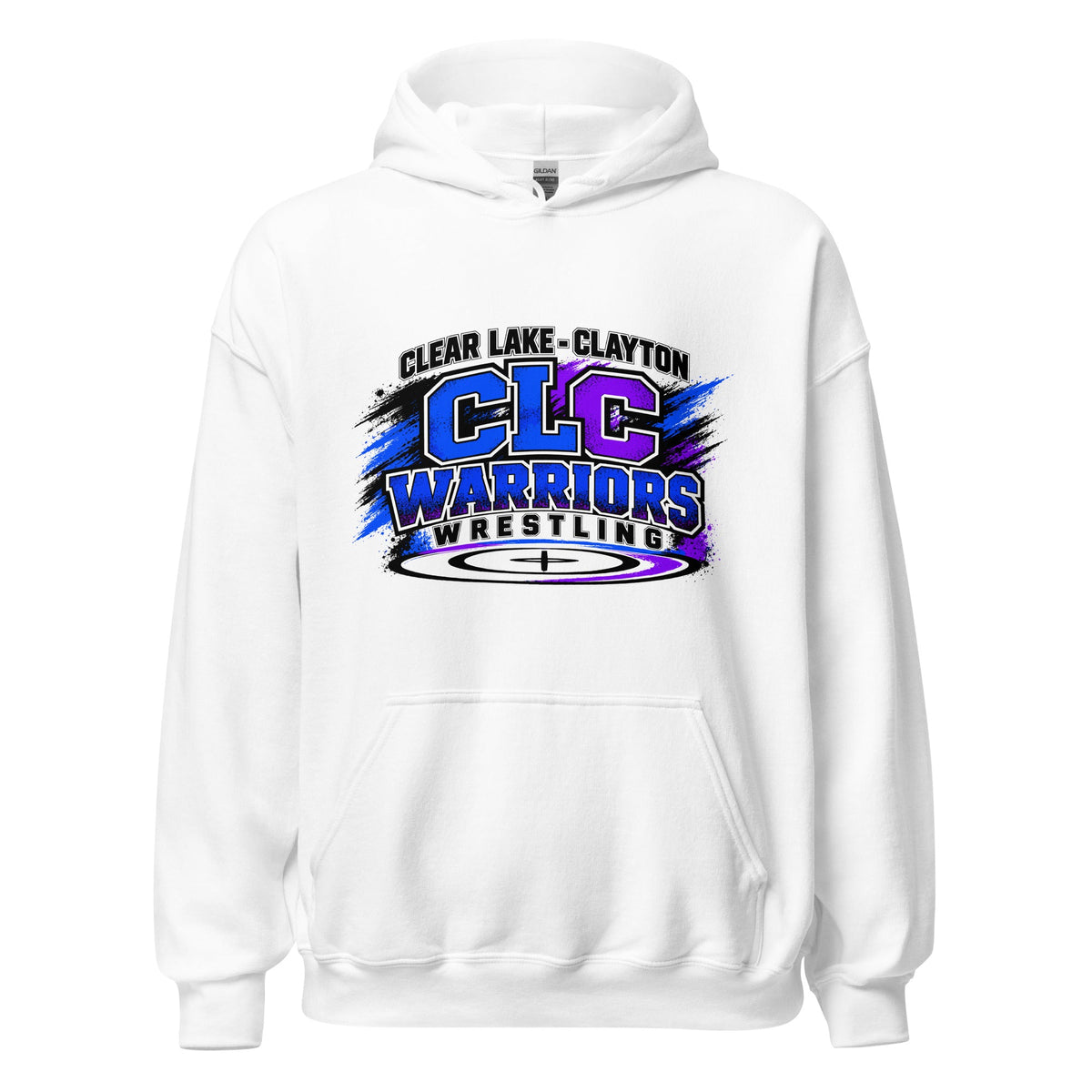 Classic | Hoodie | Clear Lake - Clayton Wrestling | Vanguard Logo