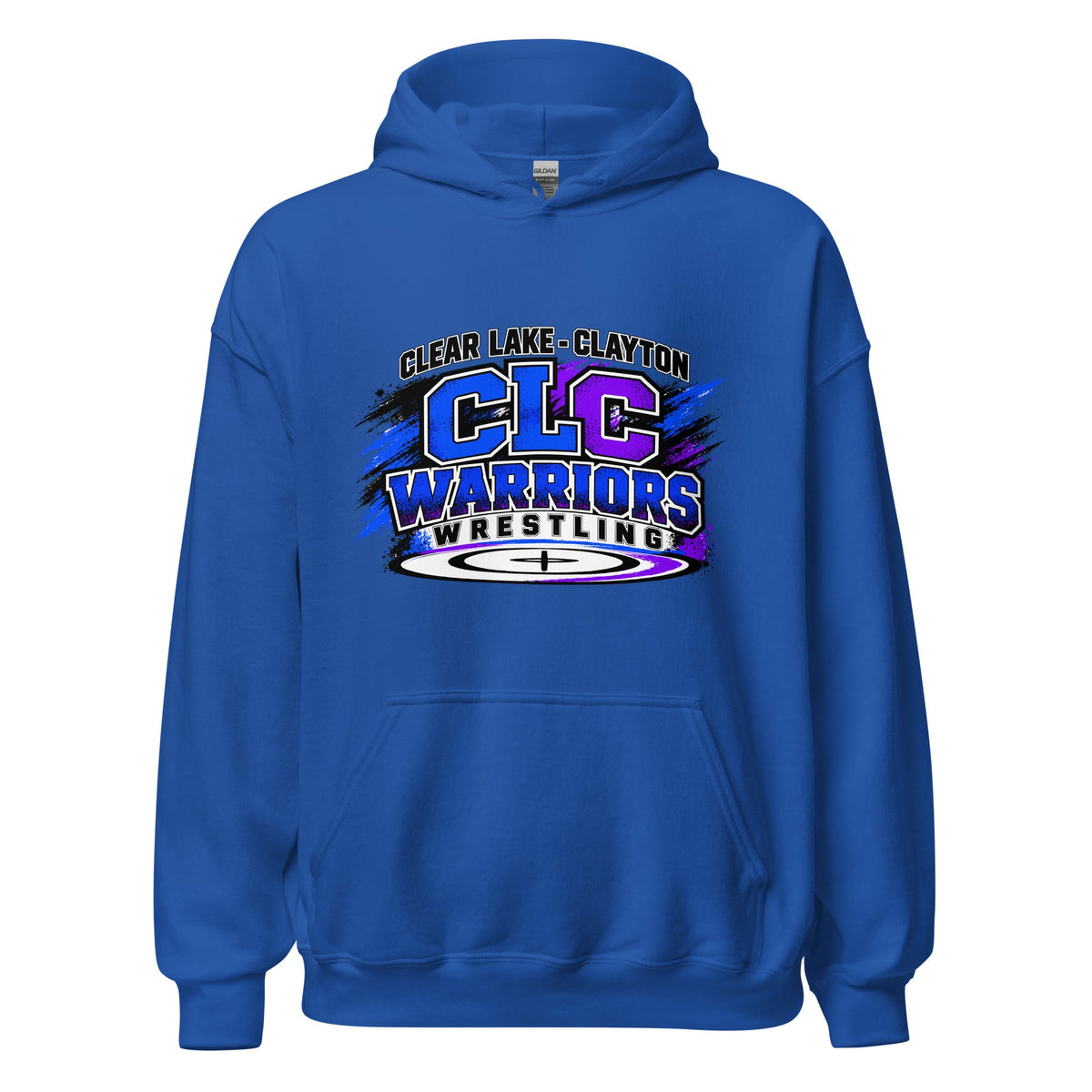 Classic | Hoodie | Clear Lake - Clayton Wrestling | Vanguard Logo