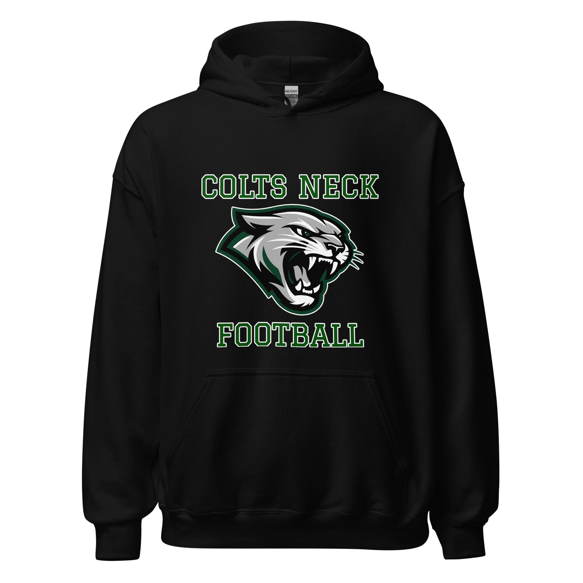 Classic | Hoodie | Colts Neck Cougars | Youth Tackle Football (AYF) | Green Predator Logo